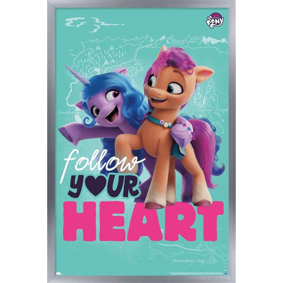 My Little Pony 2 - Follow Your Heart Wall Poster, 14.725" x 22.375", Framed