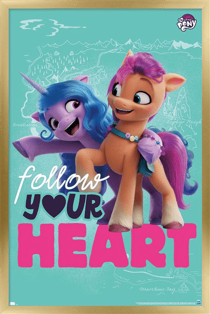 My Little Pony 2 - Follow Your Heart Wall Poster, 22.375" x 34", Framed