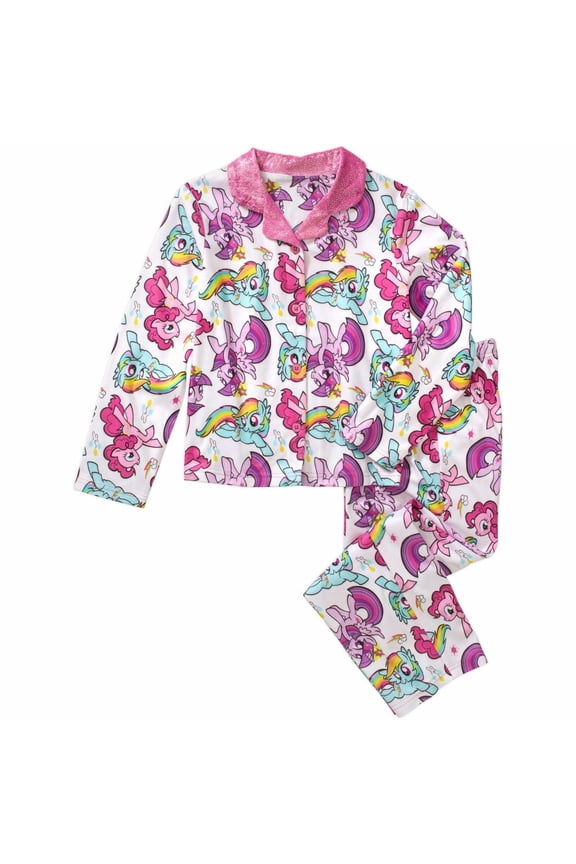 2 PC Long Sleeve Coat Pajama Set Girl Size 6/6X