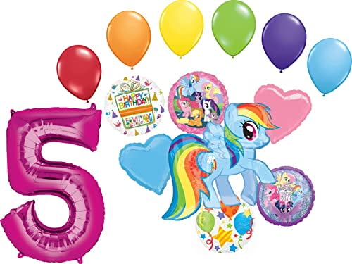 My Little Pony 5th Birthday Party Supplies Adventure and Friendship Forever Balloon Bouquet Decorations