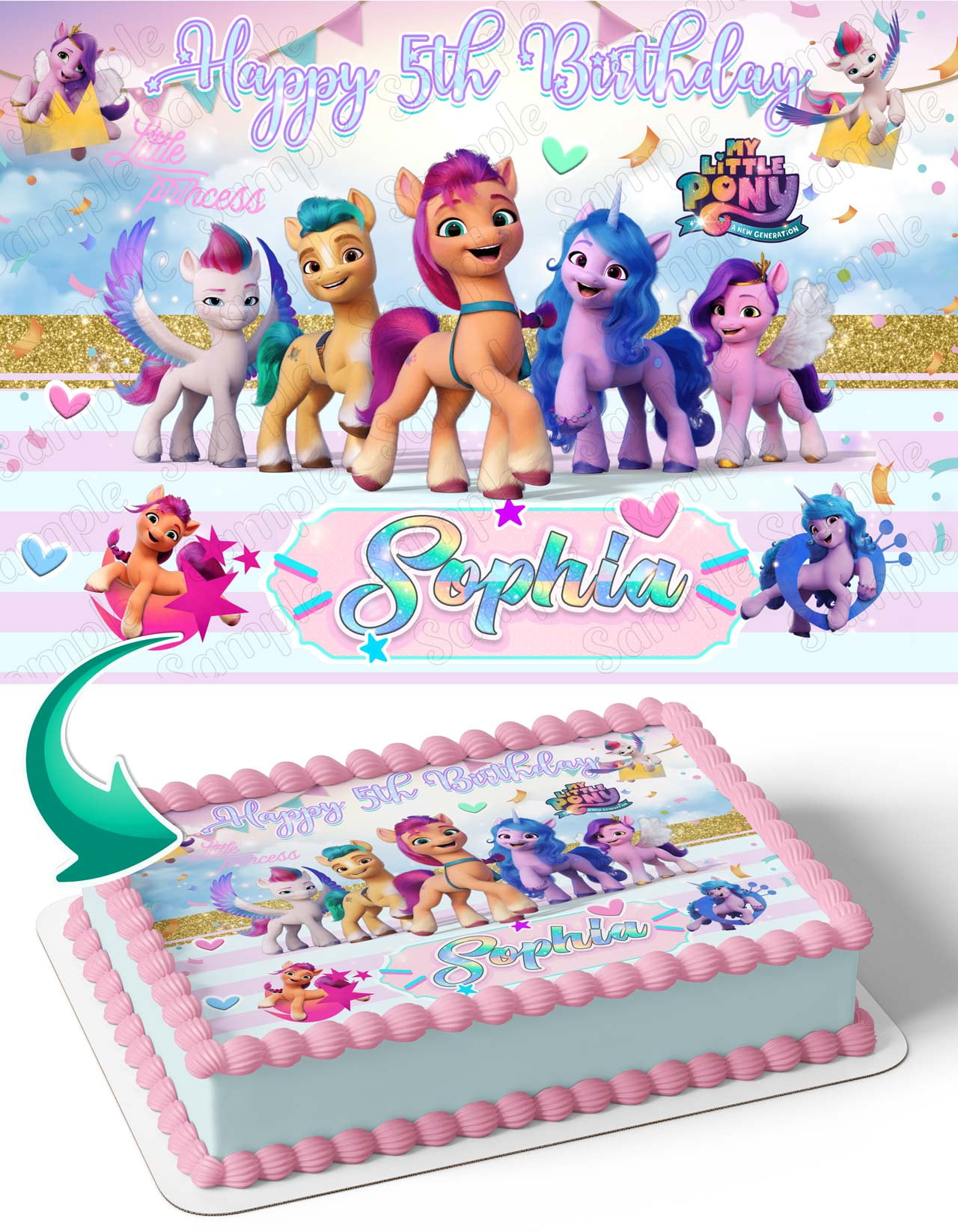 My Little Pony A New Generation Birthday Cake Topper by BirthdayJungle