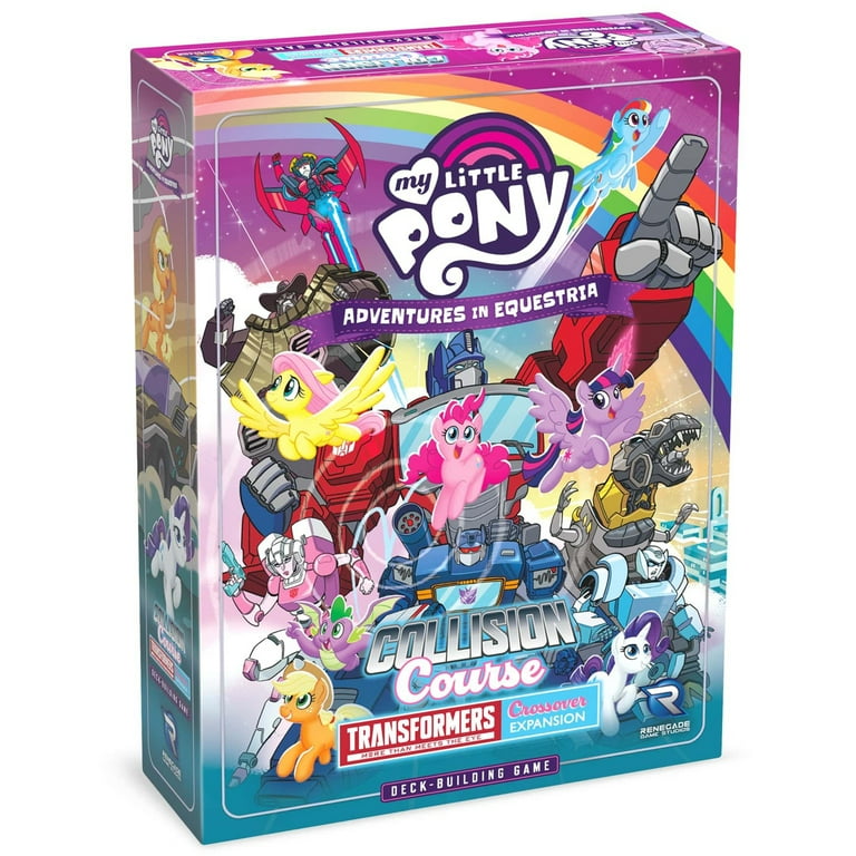 Renegade Games: My Little Pony: DBG Collision Course A Transformers Crossover Expansion - Adventures in Equestria Deck-Building, Ages 14+, 1-4 Players Renegade Games: My Little Pony: DBG Collision Course A Transformers Crossover Expansion - Adventures in Equestria Deck-Building, Ages 14+, 1-4 Players