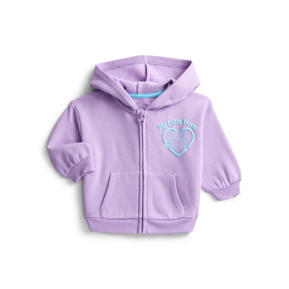 My Little Pony Baby Girls' Full Zip Graphic Hoodie, Sizes 0/3M-6/9M