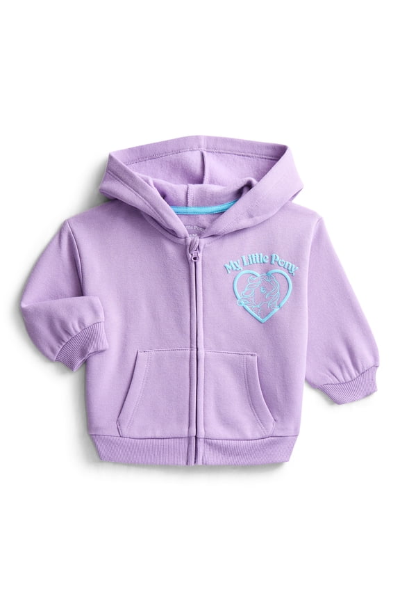 My Little Pony Baby Girls' Full Zip Graphic Hoodie, Sizes 0/3M-6/9M
