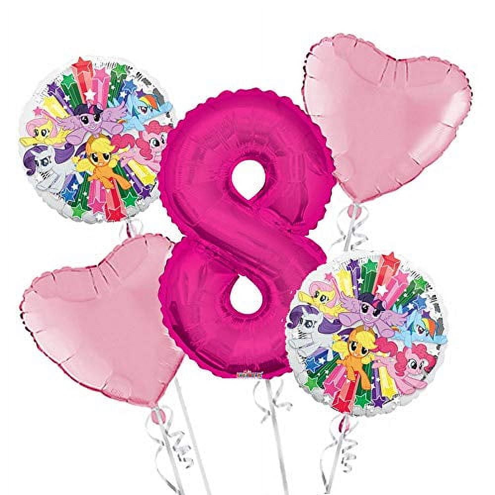 My Little Pony Balloon Bouquet 5 pc, 8th Birthday, | Viva Party Balloon Collection