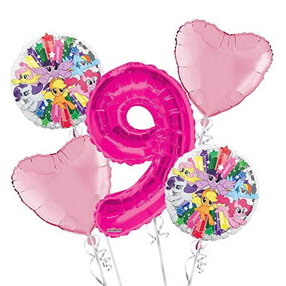 My Little Pony Balloon Bouquet 5 pc, 9th Birthday, | Viva Party Balloon Collection