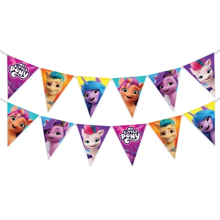 My Little Pony Birthday Banner Pennant 1 Pack - My Little Pony Party Supplies