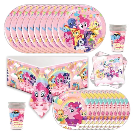 My Little Pony Birthday Party Supplies Set Plates Cups Tablecloth Napkins