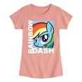 thumbnail image 1 of My Little Pony - Block Rainbow Dash - Girls Fitted Short Sleeve Tee, 1 of 4