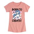 thumbnail image 1 of My Little Pony - Born To Create - Girls Fitted Short Sleeve Tee, 1 of 4