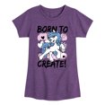 thumbnail image 1 of My Little Pony - Born To Create - Girls Fitted Short Sleeve Tee, 1 of 4