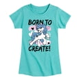 thumbnail image 1 of My Little Pony - Born To Create - Girls Fitted Short Sleeve Tee, 1 of 4