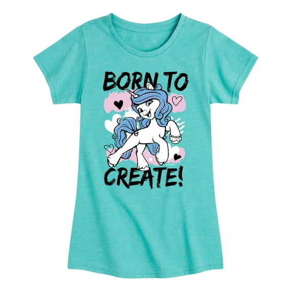 My Little Pony - Born To Create - Girls Fitted Short Sleeve Tee