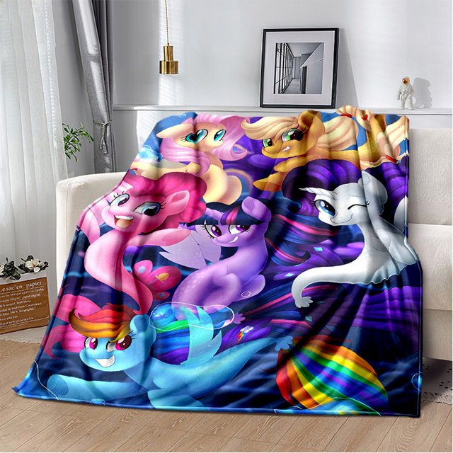My Little Pony Cartoon Friendship Is Magic Cute Soft Flannel Blanket
