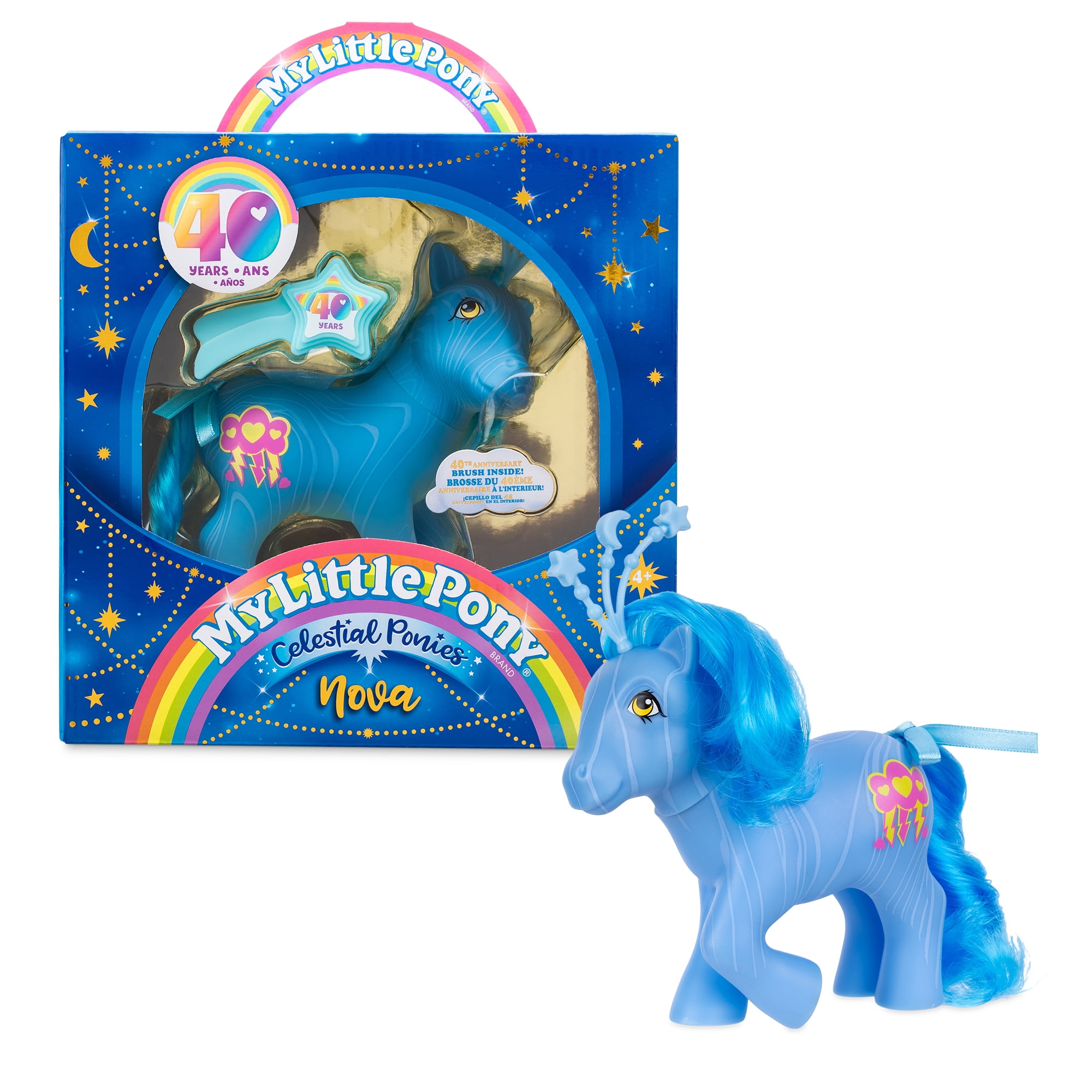 Pony 2021 ED 100 Futura 版画 Pony 1982 My Little Pony Celestial Ponies Nova, 4 Years & Up Blue Toy