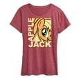 thumbnail image 1 of My Little Pony - Character Block Apple Jack - Women's Short Sleeve Graphic T-Shirt, 1 of 5
