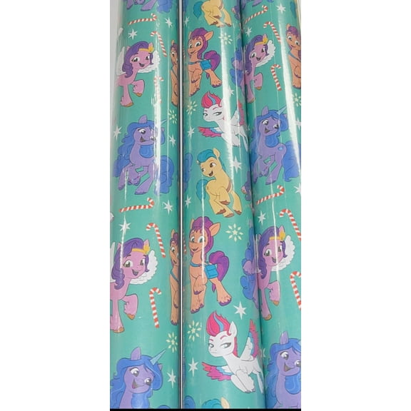 My Little Pony Christmas Wrapping Paper Holiday Themed Gift Wrap 1 70 Feet Roll