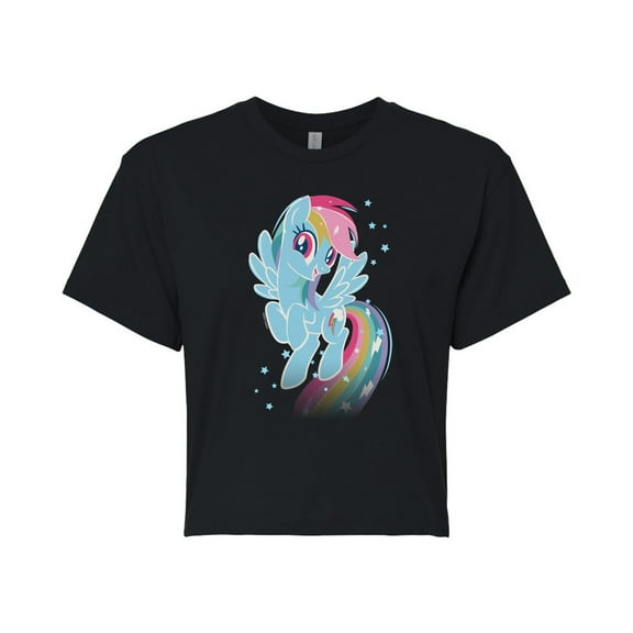 My Little Pony - Dash Star Fade - Junior's Cropped Tee
