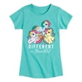 thumbnail image 1 of My Little Pony - Different Is Beautiful - Girls Fitted Short Sleeve Tee, 1 of 4