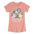 thumbnail image 1 of My Little Pony - Different Is Beautiful - Girls Fitted Short Sleeve Tee, 1 of 4