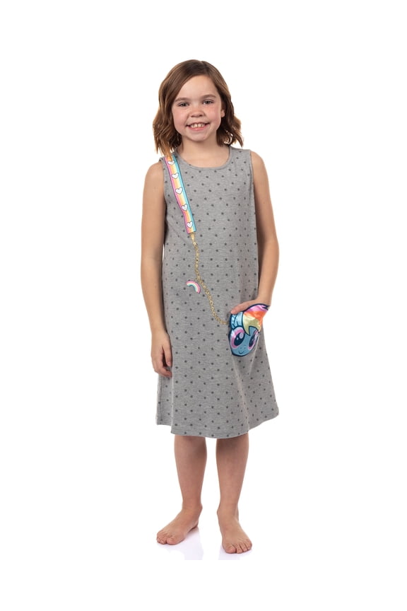 My Little Pony Friendship Is Magic Girl's Rainbow Dash Tank Top Dress For Kids