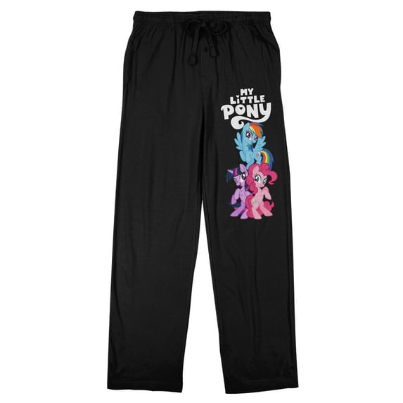 My Little Pony Friendship Is Magic Rainbow Dash & Princess Cadence Men's Black Sleep Pajama Pants-Small