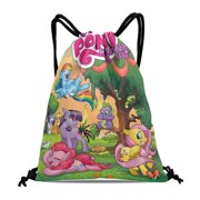 My Little Pony Friendship Is Magic-theme Drawstring Backpack Sports Gym Bag Water Resistant String Bag Cinch Bag 12"X16" 30X40cm