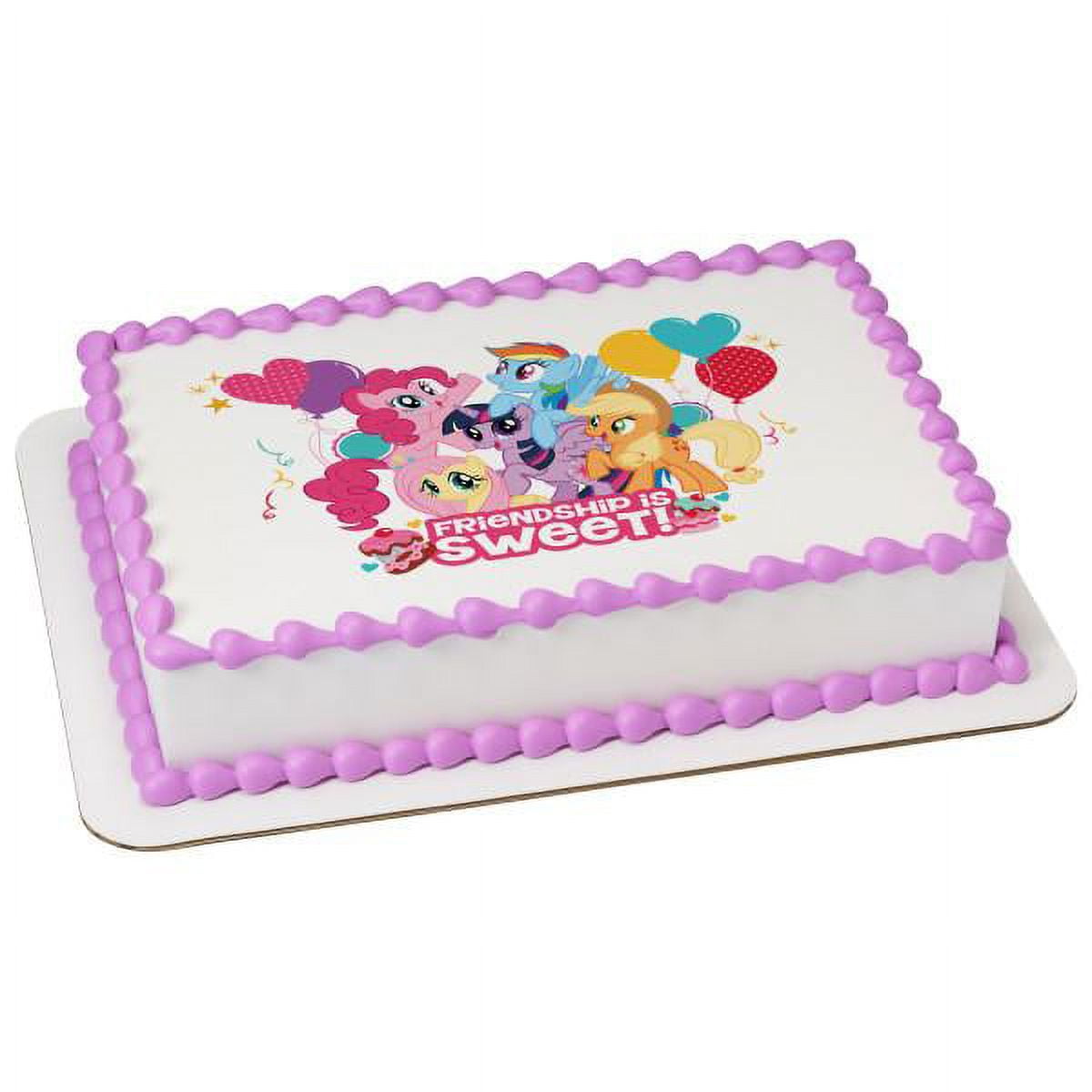 My Little Pony Friendship is Sweet Edible Cake Topper Image - Walmart.com