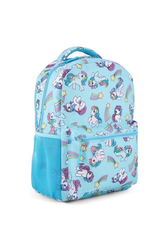 Girl's Backpack, Printed Twilight Sparkle, Pony Backpack for Kids Light Blue