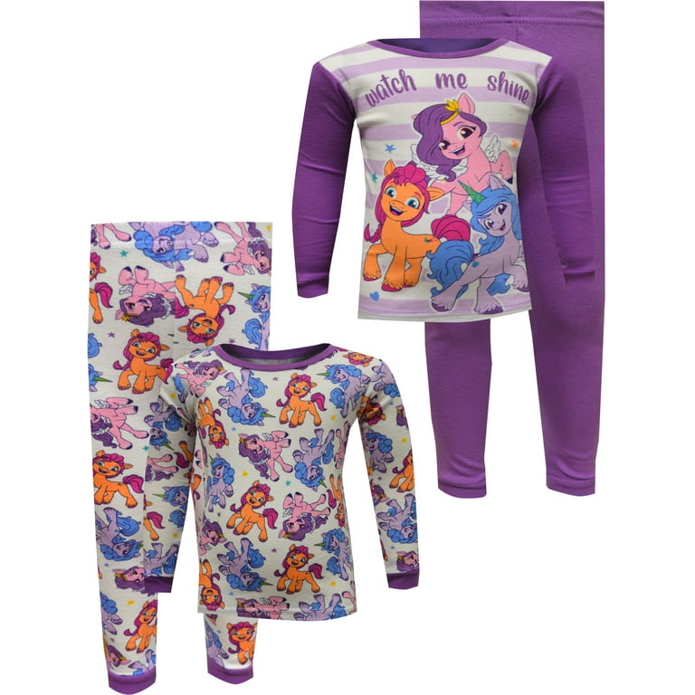 My Little Pony Girls My Little Pony Watch Me Shine 4 Piece Cotton Pajama 10