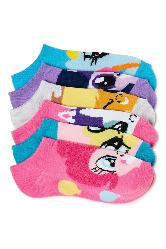 , Girls No-Show Socks, 6-Pack, Sizes S-L