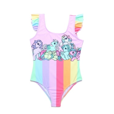 My Little Pony Girls One-Piece Swimsuit, Sizes 4-8
