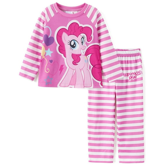 My Little Pony Girls Pajamas Sets Pinkie Pie Unicorn Long Sleeve Striped Sleepwear 2-Piece Loungewear Toddler Kids 4-5T