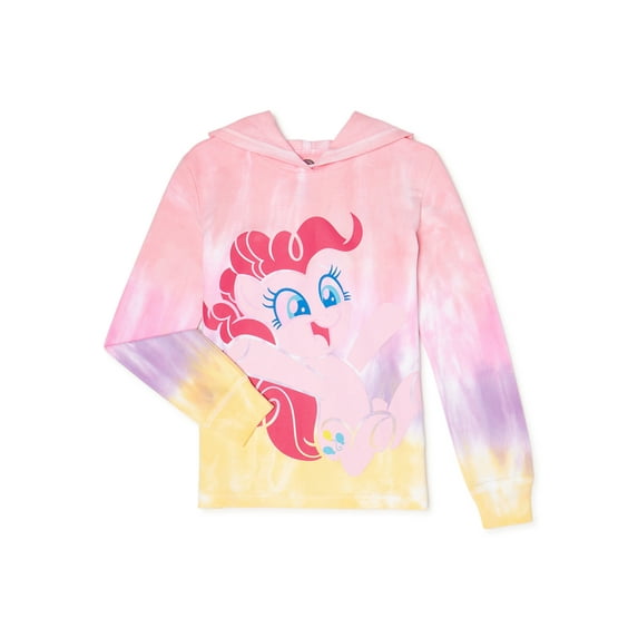 My Little Pony Girls Pinkie Pie Tie-Dye Graphic Hoodie, Sizes 4-16
