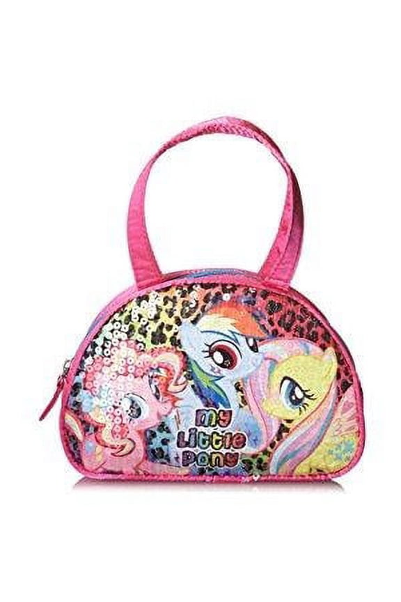 Girls Ponies Gone Wild Sequin Little Hand Bag Satchel Tote Bag