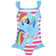 thumbnail image 1 of My Little Pony Girls Rainbow Dash Swimsuit Blue Sizes 3T-8, 1 of 2
