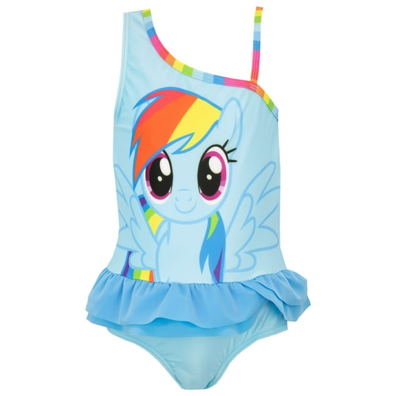 My Little Pony Girls Rainbow Swimsuit Blue Sizes 3T-8