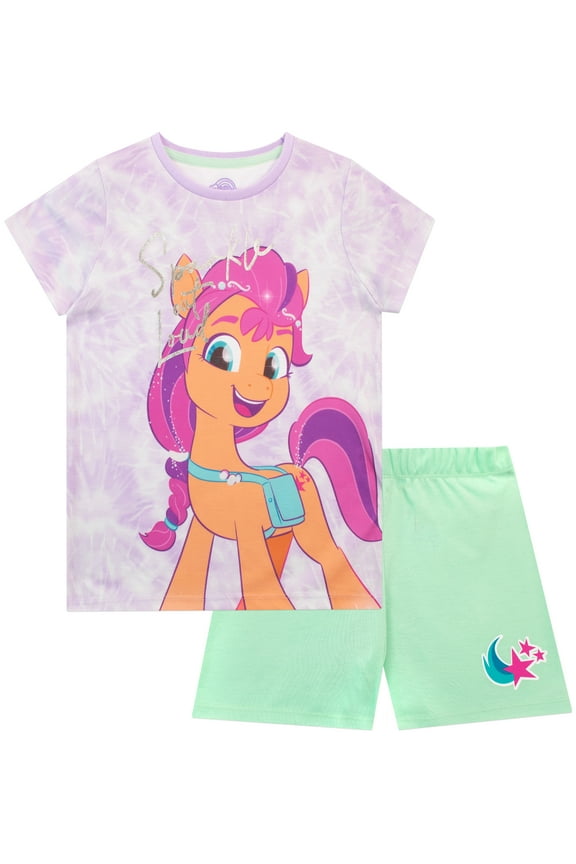 Girls Short Pajamas Purple Sizes 4-12