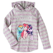 MY LITTLE PONY Girls Striped Purple Pinkie Pie Hoodie Rainbow Dash T-Shirt M