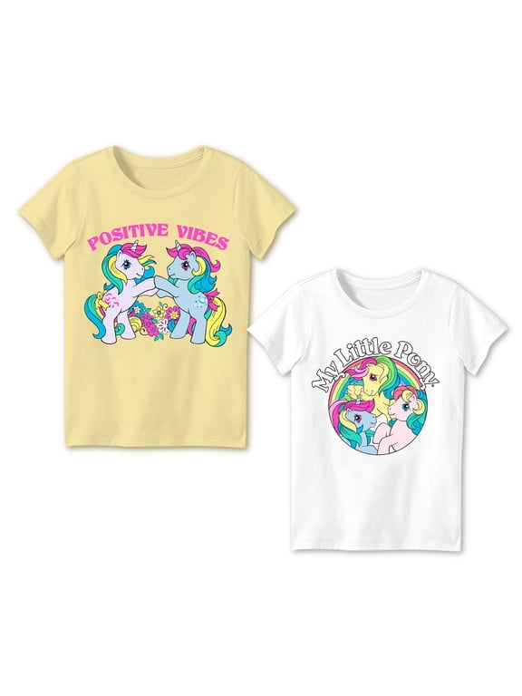 Girls T-shirt 2 Pack Bundle Set (Size 4-6)