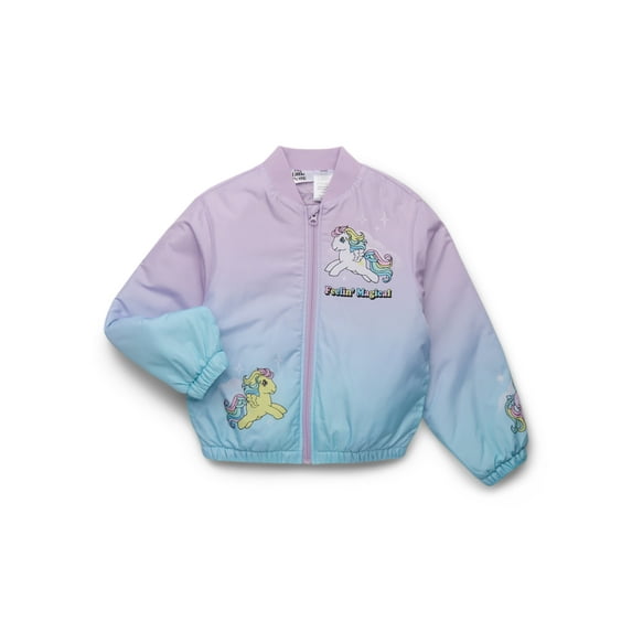 My Little Pony Girls Throwback Bomber Jacket, Sizes 4-12