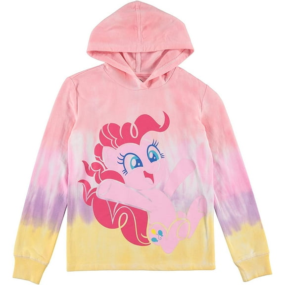 My Little Pony Girls Tie Dye Graphic Hoodie - Rainbow Dash/Pinkie Pie Sizes 4-16