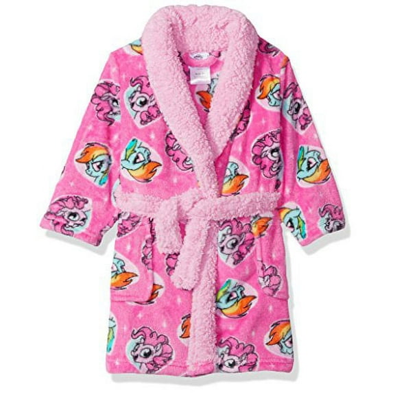 My Little Pony Girls' Toddler Luxe Plush Robe, Pony Pink, 3T