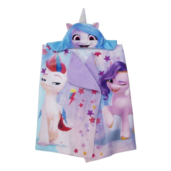 My Little Pony Izzy Kids Hooded Towel, Cotton, Purple, Hasbro