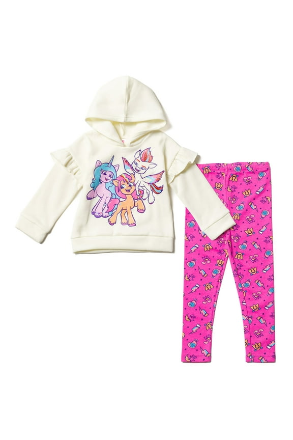Izzy Moonbow Sunny Starscout Zipp Storm Toddler Girls Pullover Fleece Hoodie and Leggings Outfit Set Toddler to Big Kid