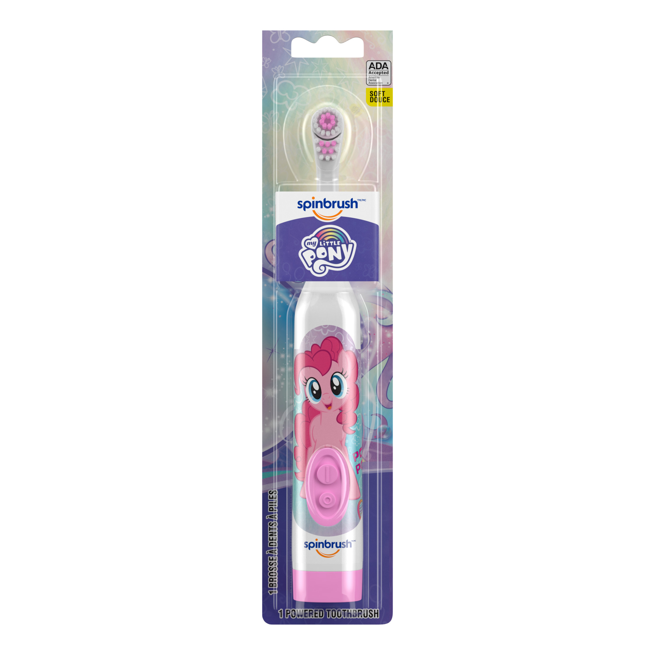 My Little Pony Kid’s Spinbrush Electric Battery Toothbrush, Soft, 1 ct, Character May Vary - image 1 of 8