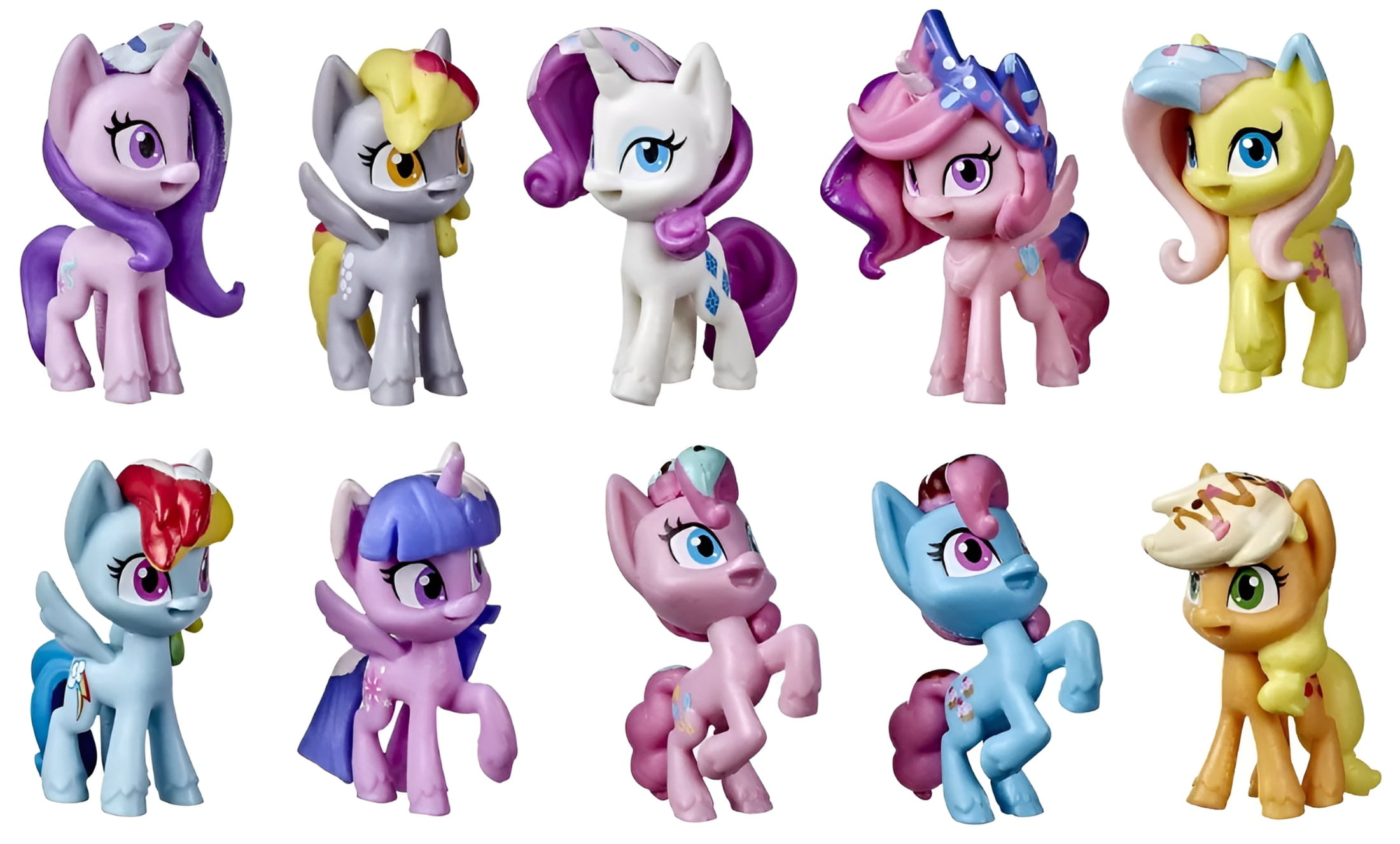 HASBRO My Little Pony Kids Unicorn Action Figure Sets, Multicolor, 7.95" x 1.54", 0.4 lb, 10 Count