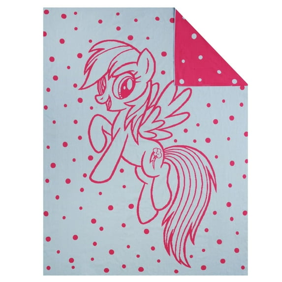 My Little Pony Knit Throw Blanket, 100% Cotton, 46x60