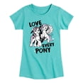 thumbnail image 1 of My Little Pony - Love Every Pony - Girls Fitted Short Sleeve Tee, 1 of 4
