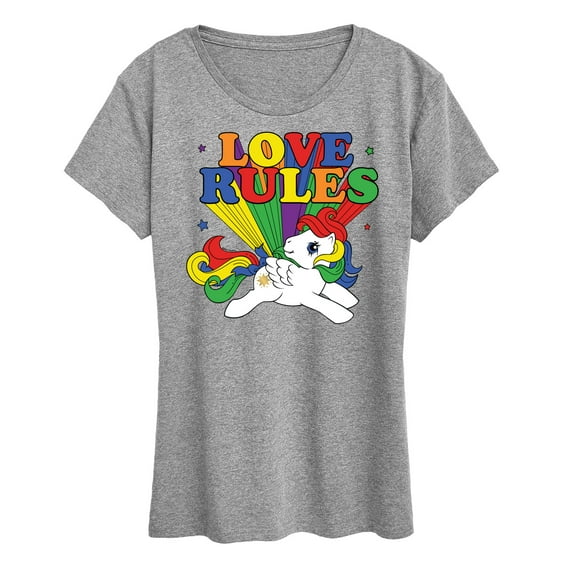 My Little Pony - Love Rules - LGBT Pride - Women's Short Sleeve Graphic T-Shirt